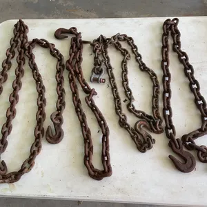 Heavy Duty Welded Steel Towing Chains With Hooks