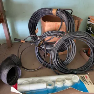 Assorted Electrical Cables Coaxial Wiring and Plumbing Sink Drain Kit
