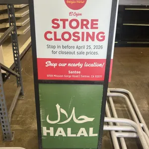 Metal floor-standing sign holder. Features a black metal frame with a rectangular base. Includes printed sign inserts as pictured. 22"W x 60"H.