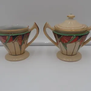 Modernistic Cream and Sugar