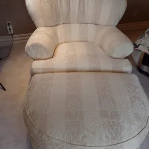 Henredon Chair and Footrest