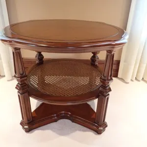 Rounded Side Table with shelf