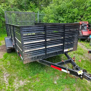 2020 Region Welding Equipment Single Axle Trailer, 12'x6' Deck, 30" Sides, Rear Ramp, 2" Hitch Ball, VIN 1R9EZ1718LU169482, MN Permanent Sticker ADFM6