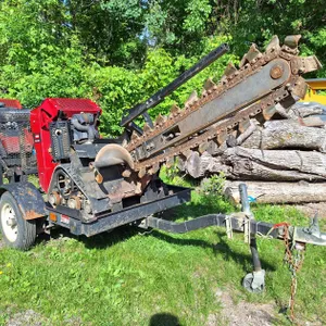 Toro TRX-250 Dingo with Digger/Cutter Attachment and Trailer, 277.3 Hours on Meter, Model 22983, Serial 40560471, 2019 Tesk Trailer, VIN 5ERBU0817KM11