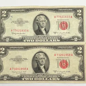 1953-B and 1953-C $2 Red Seal Notes