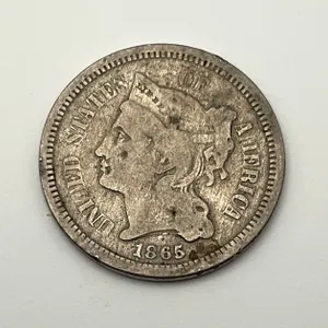 1865 US 3 Cent Nickel