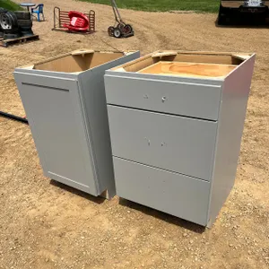 (2) Gray Cabinetry