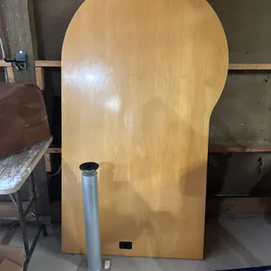 Maple Desk Top, (2)  Side Panels, and (1) Metal Stand