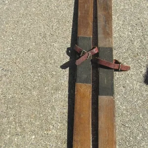 Pair Of Vintage Wood Skis