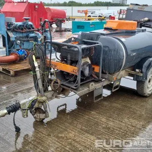 2021 Trailer Engineering Single Axle Plastic Water Bowser, Belle Pressure Washer 