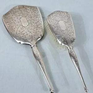 Birks Sterling Vanity Set - Mirror & Brush