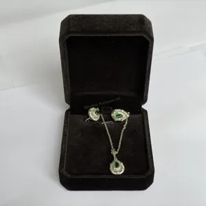 New Platinum Plated 0.4 Carat 2 Piece Halo Set