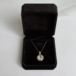 New 925S 4.0 Carat Simulated Diamond Halo Necklace