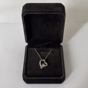 New 925S 0.4 Ct Simulated Diamond Heart Necklace