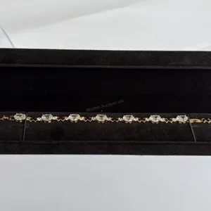 New 18K Gold Plated 27.0 Tcw Oval Cut Bracelet
