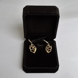 New 18K Gold Plated 42.0mm Swirl Dangle Earrings