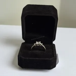 New 925S 0.8 Ct Simulated Diamond Trinity Ring