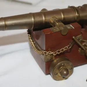 Miniature Brass Cannon 8.5"x3.5"