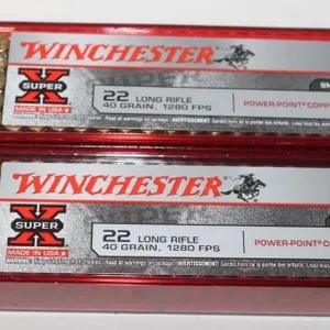 2) 100 Rounds Winchester Super X 22 LR
