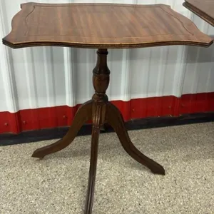 Wooden Side Table. 19”W x 14”D x 21”H.