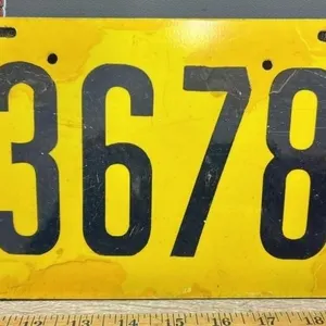 REPRODUCTION Dibond 1914 Sask. License Plate.