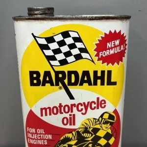 PART FULL 1QT Bardahl Motorcycle Oil Can.