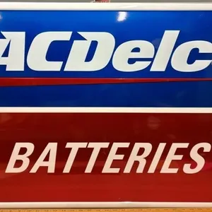 Single Sided AC Delco Sign. 35.5”W x 24”H.