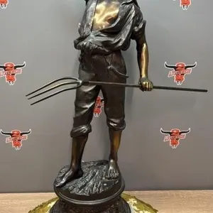 Bronze? Sculpture on Marble Base. 24”H.