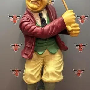 Cast Resin Awkward Golfer Statue. 32”H