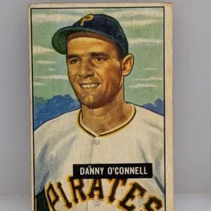 1951 Bowman baseball Danny O'Connell Pirates Stain