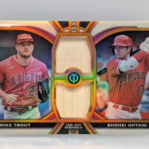 2023 Ohtani Trout Topps Tribute Orange 2X Bat /25