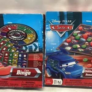 Disney Cars Checkers tic tac toe Bingo lot