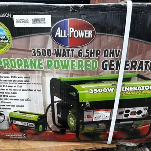 New 3500 Watt Propane Powered Generator