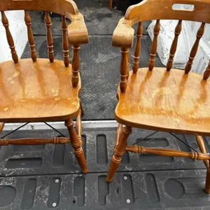 CP Rail Caboose Chairs pair stamped on back