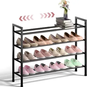 New $40 Bumusty 4-Tier Expandable Shoe Rack for...