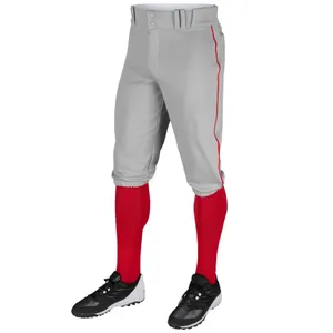 CHAMPRO GreyScarlet XL Youth Baseball Pants