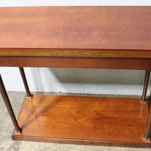 Rectangular Wood Console Table with Two-Tier Design