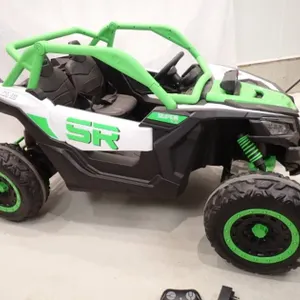 SHOK Ride On - SideKick, Kids Buggy, 2-Seat, 24V, Leather Seats, EVA Wheels, Remote, Green
