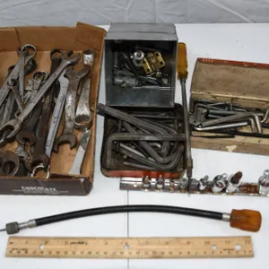 Various Tools to Include Miscellaneous Wrenches, Hex Wrenches, Allen Wrenches, and More