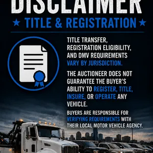 Title and Registration Disclaimer