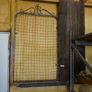 32" x 4' Chain Link Gate and Old Wood Door