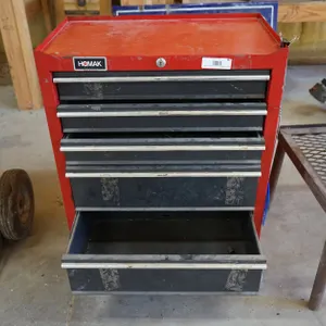 Homak Rolling 5 Drawer Tool Box
