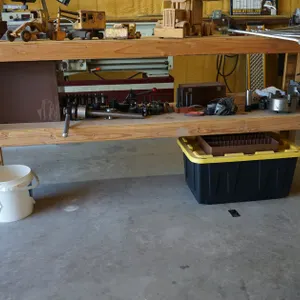 Free Standing Wood Shop Bench