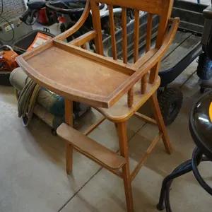 Handmade Wood High Chair
