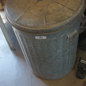 Galvanized Trash Can
