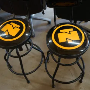 2 Adjustable Shop Spinning Stools