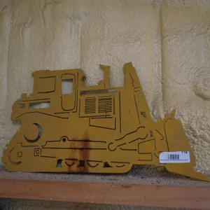 Caterpillar Dozer Metal Cut out D\uFFFdcor