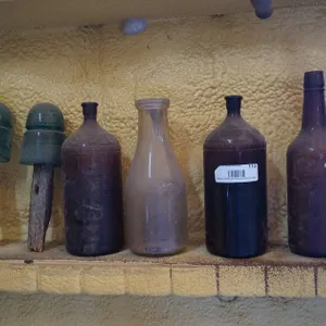 Misc. Old Glass Bottle sand Electric Insulators