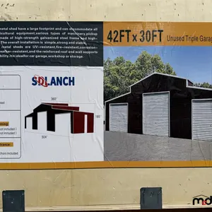 42'x30' Triple Garage Metal Shed
 UNRESERVED