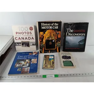 (6) Books-Photos that Changed Canada, Minerals & Rocks, History of the Motor Car, Misc.